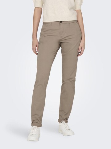ONLY Slim fit Chino Pants in Beige: front