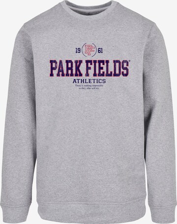 Merchcode Sweatshirt 'Park Fields - Try' in Grey: front