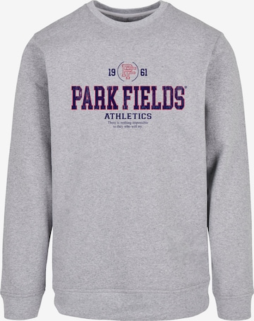 Merchcode Sweatshirt 'Park Fields - Try' in Grijs: voorkant