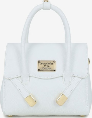 Borsa a mano 'Sara' di Braccialini in bianco: frontale