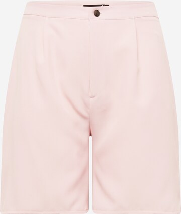 Loosefit Pantalon Missguided Plus en rose : devant