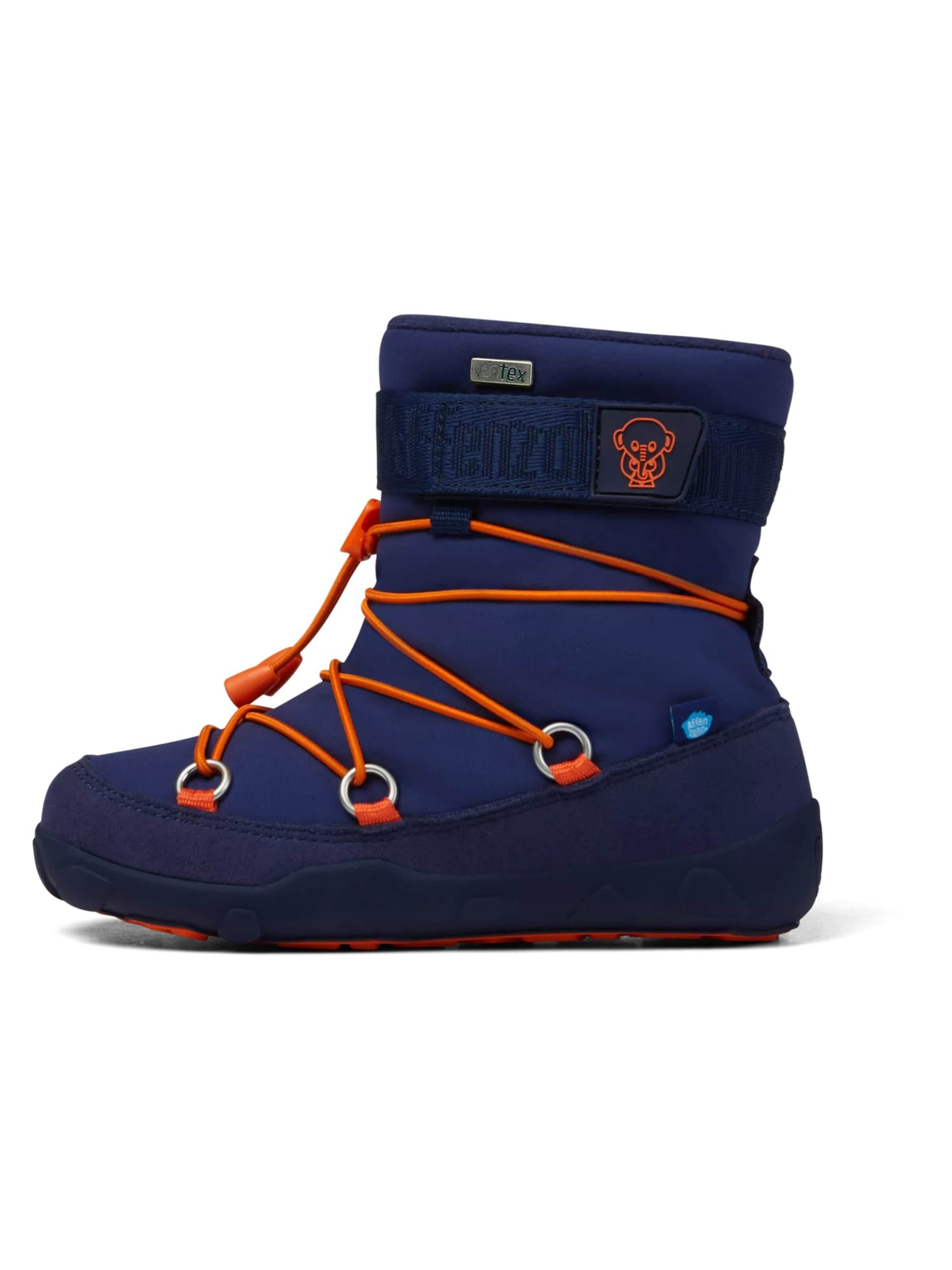 Affenzahn Stiefel 'Winterstiefel Vegan Snowy' in Blau: Vorderseite