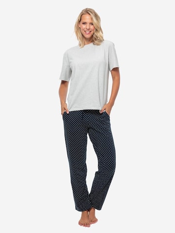 SCHIESSER Pajama 'Organic Cotton' in Blue