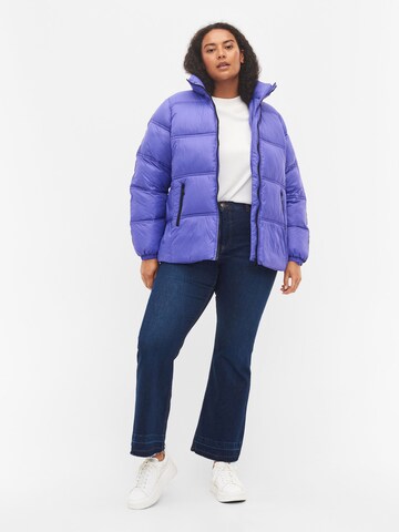 Zizzi Winter Jacket 'NEW YORK' in Purple
