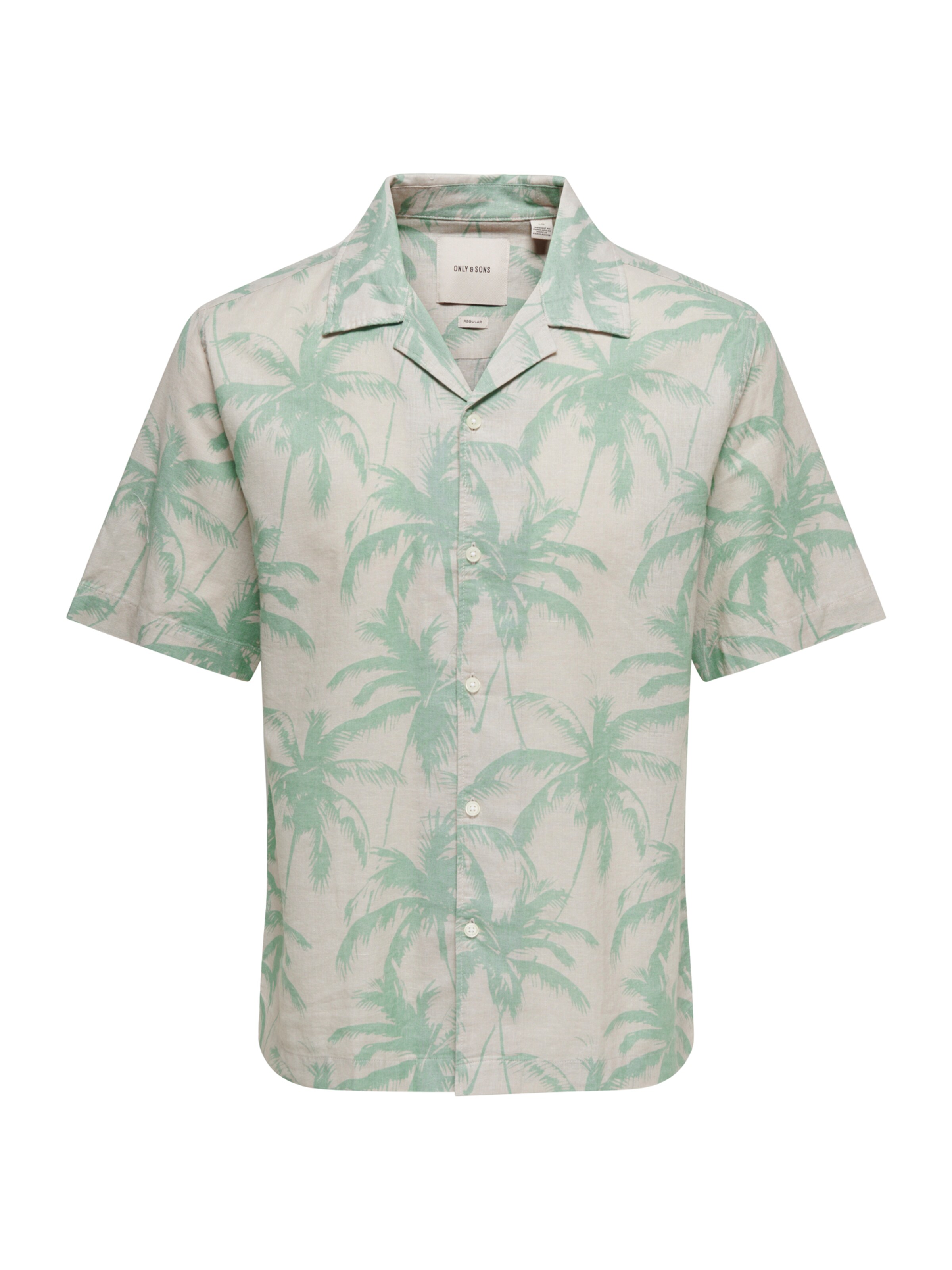 Only & Sons Hemd 'ONSCAIDEN' in hellgrau / jade, Produktansicht