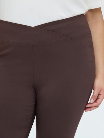 Fiorella Rubino Flared Trousers in Brown