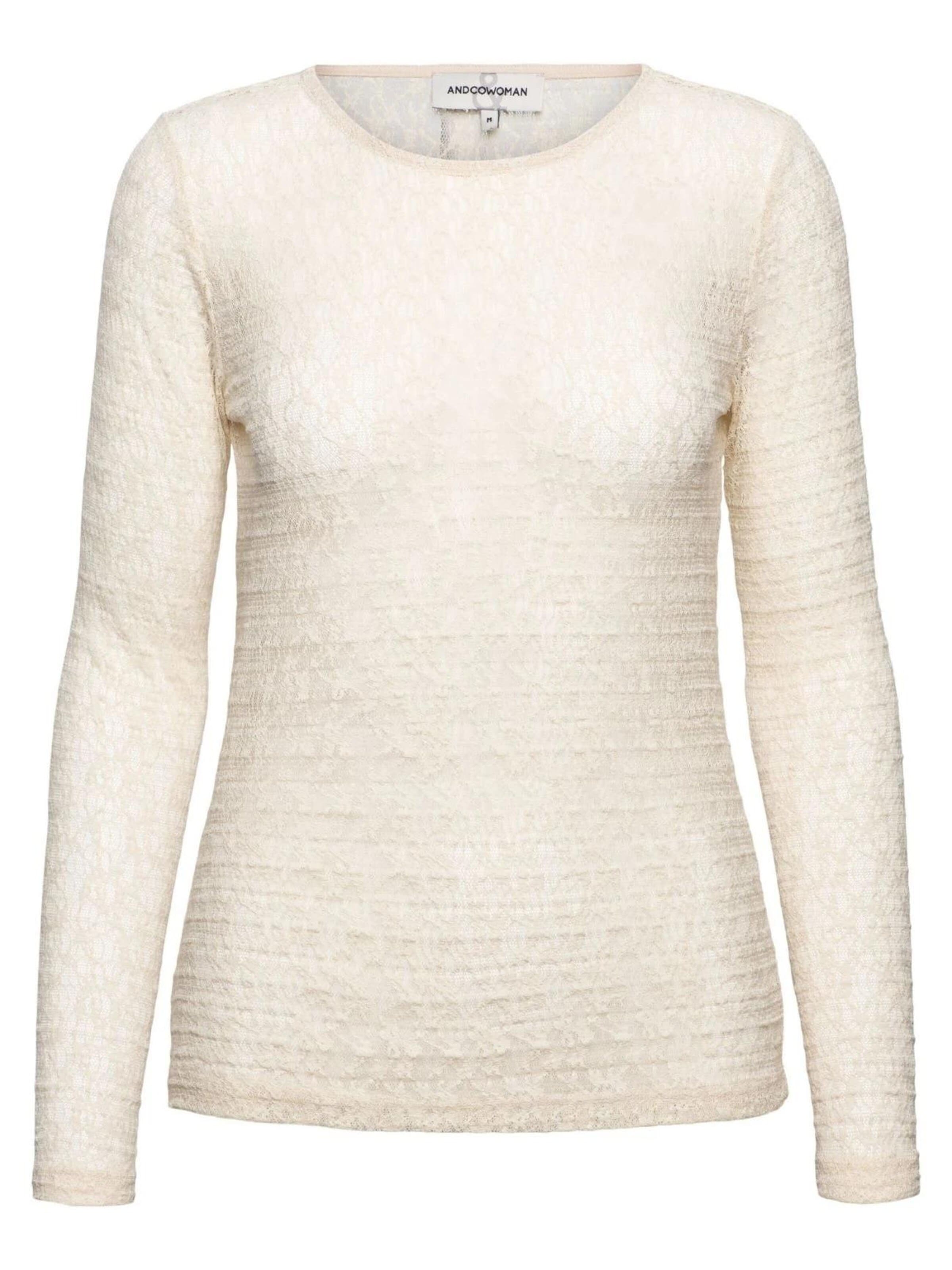 &co woman Shirt '&Co woman Tris Lace Vanilla' in White: front