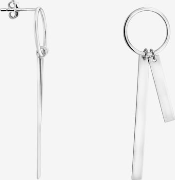 Sofia Milani Ohrringe 'Circle Bar' in Silber: Vorderseite