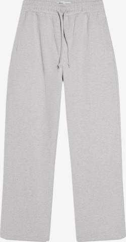 Wide Leg Pantalon Bershka en gris : devant