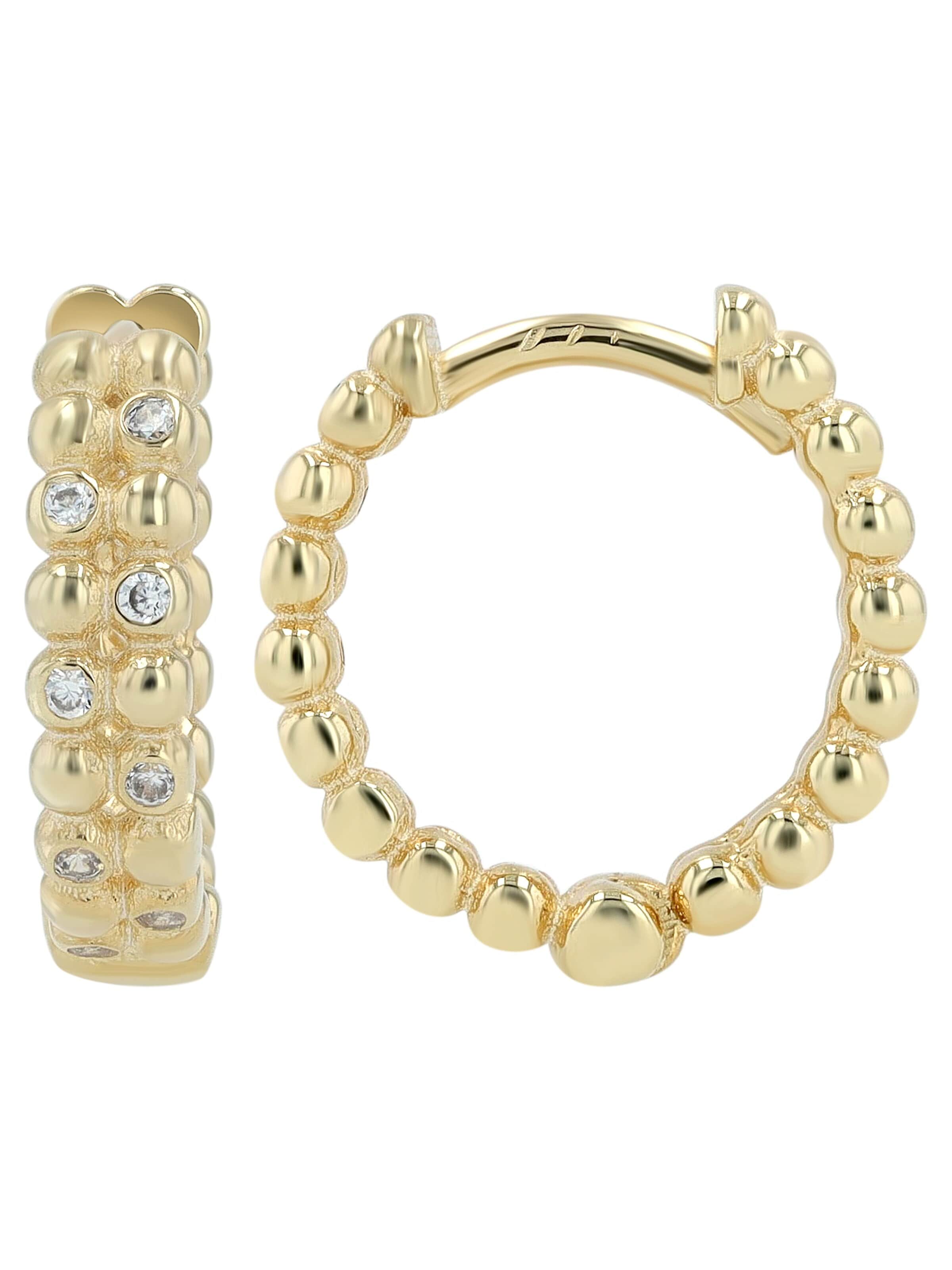 Akzent Earrings '"Yelda" aus 925 Sterlingsilber, rhodiniert, langlebig' in Gold