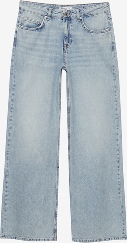 Pull&Bear Wide leg Jeans in Blue: front