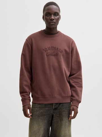 Sweat-shirt JACK & JONES en marron : devant