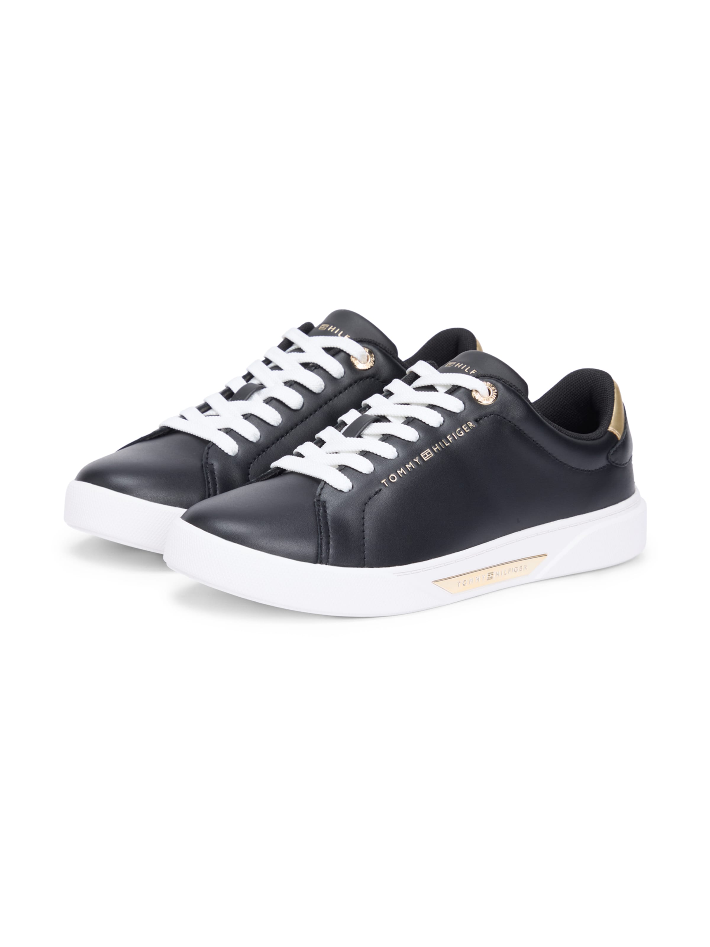 TOMMY HILFIGER Rövid szárú sportcipők 'ESSENTIAL' - fekete
