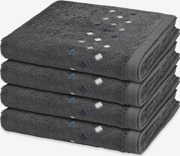 ROSS Towel 'Stoneline' in Grey: front