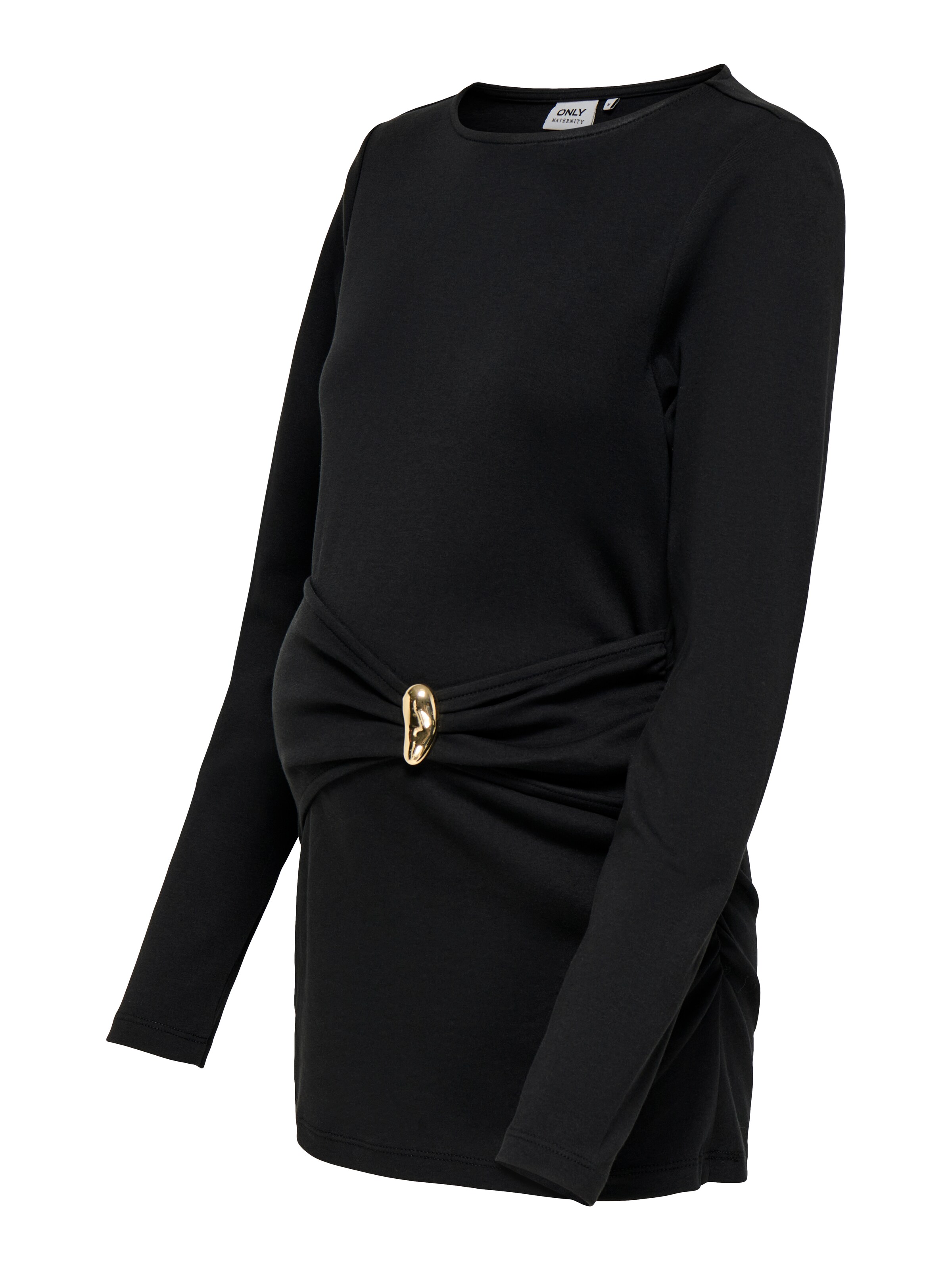 Only Maternity Shirt 'OLMEVALYN' in Zwart: voorkant
