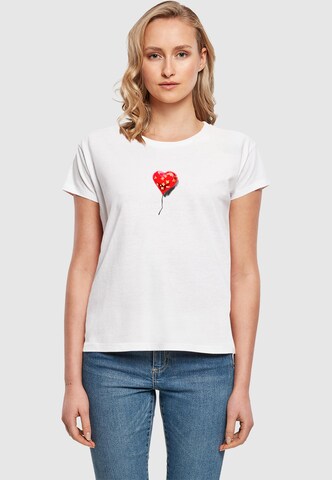 Merchcode Shirt 'Banksy - Love Hurts' in Weiß: Vorderseite