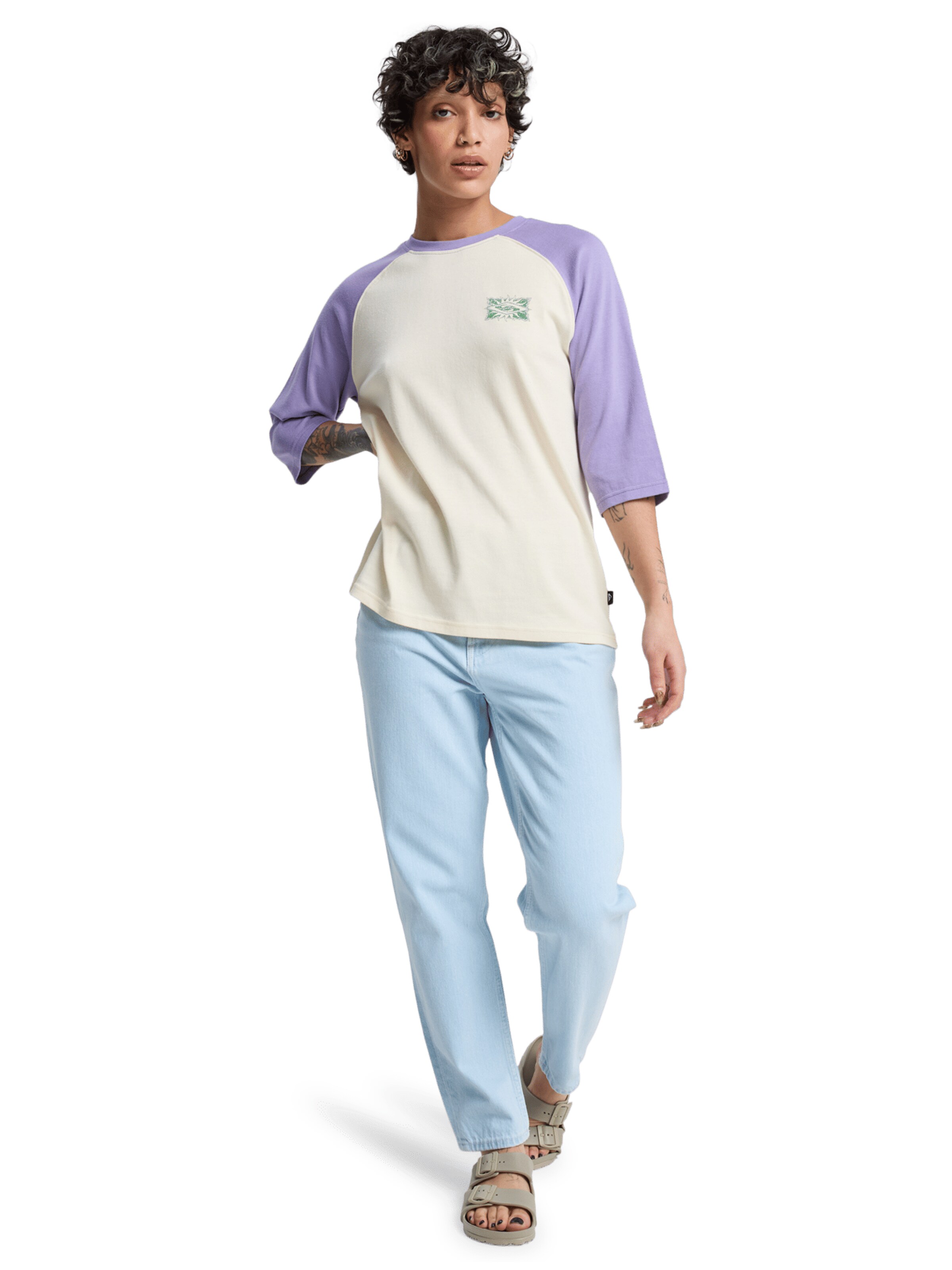 QUIKSILVER T-Shirt 'Bridge End' in Lila