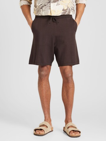 Regular Pantalon 'Teller' SELECTED HOMME en marron : devant
