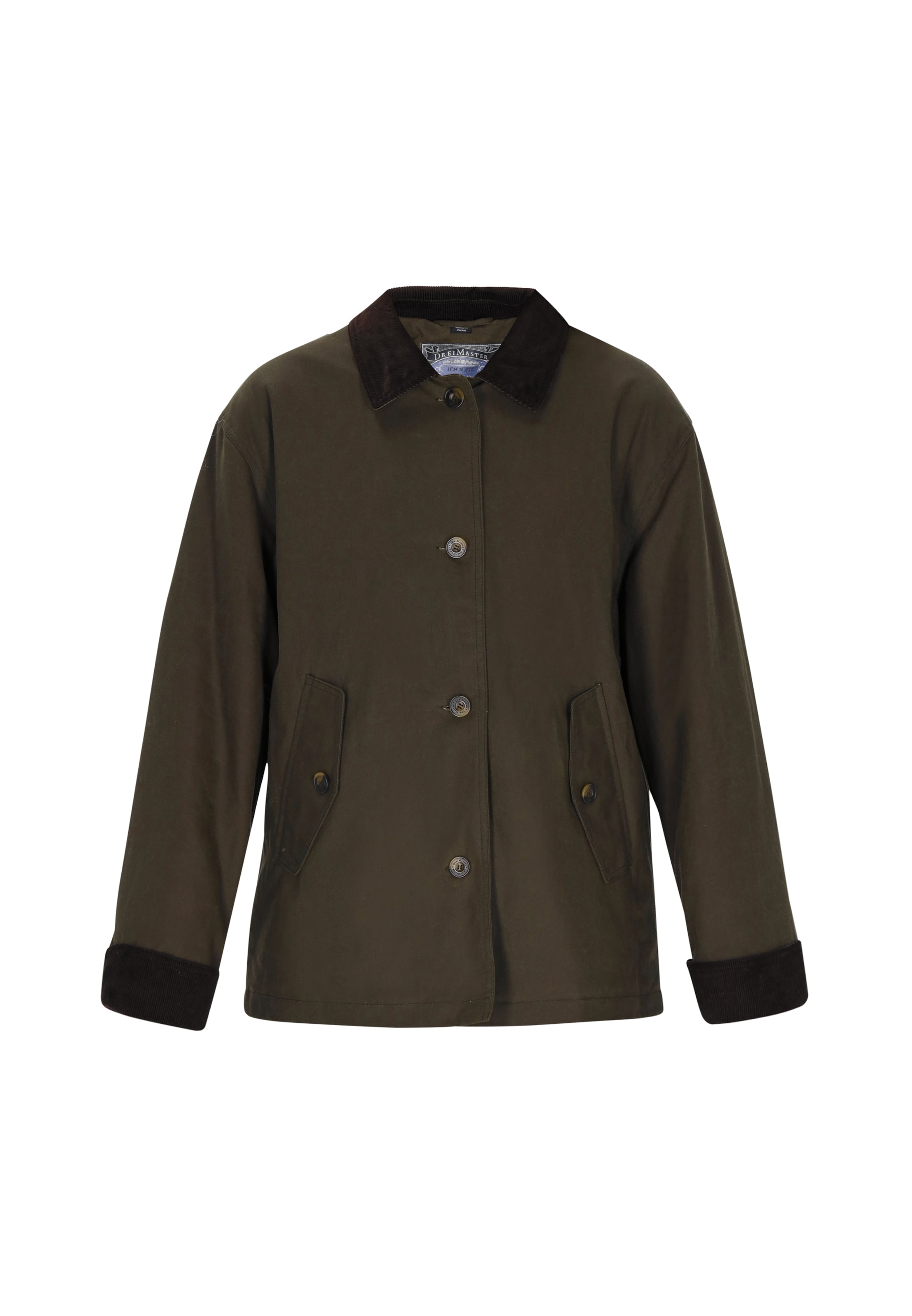 DreiMaster Vintage Φθινοπωρινό και ανοιξιάτικο μπουφάν σε πράσινο: μπροστά