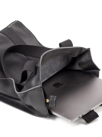 Shopper 'Leather Tote Black Manhattan Collection' di THE DUST COMPANY in nero