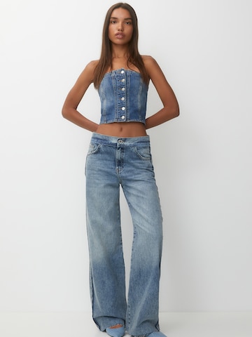 Pull&Bear Loosefit Jeans in Blau