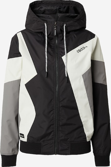 Iriedaily Between-season jacket 'Puzzled' in Grey / Black / White, Item view