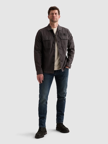 PME Legend Regular fit Skjorta 'PME LEGEND - Shirt jacket with chest pockets and badge on the sleeve' i grå