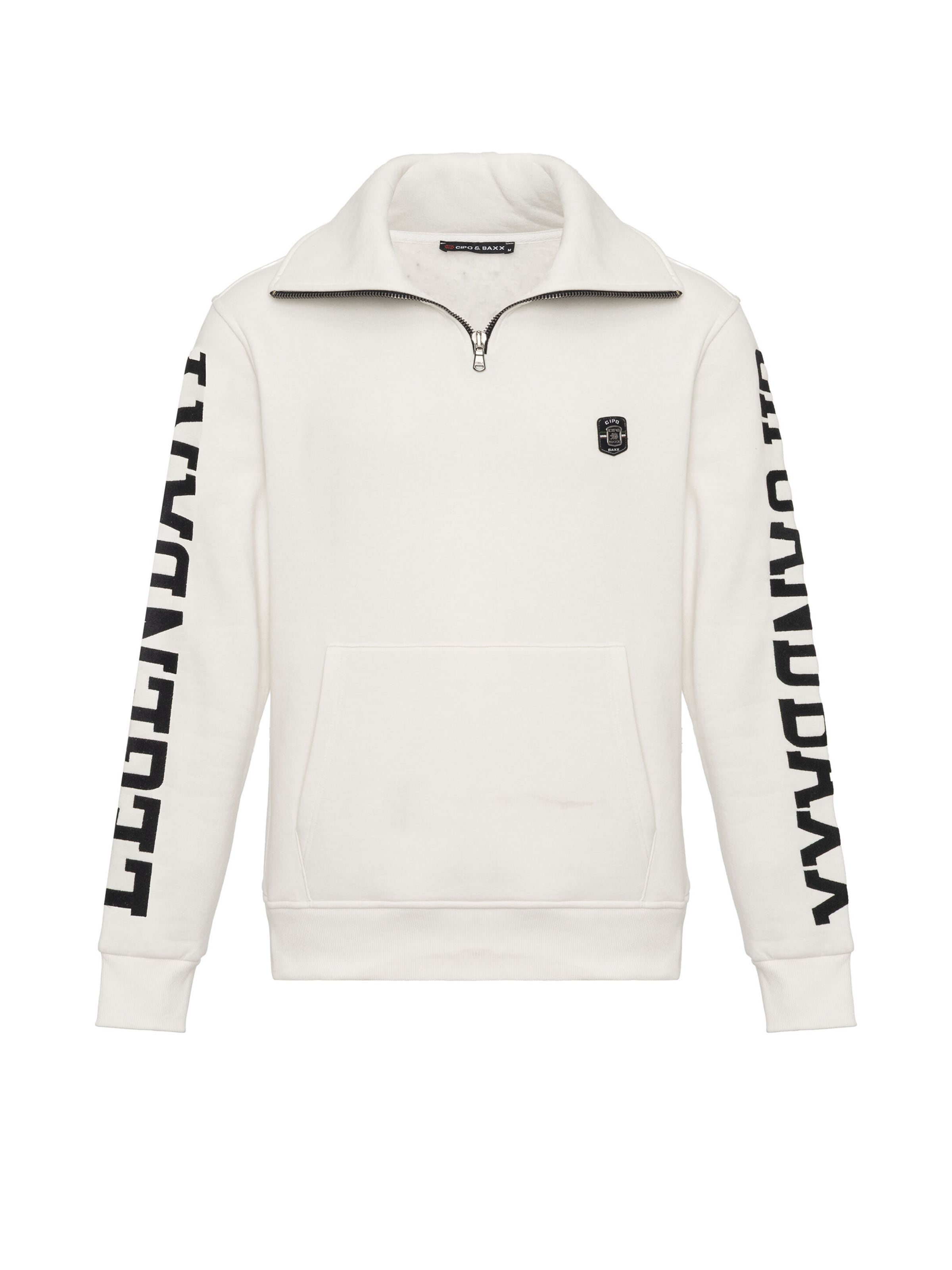 Sweat-shirt CIPO & BAXX en blanc : devant