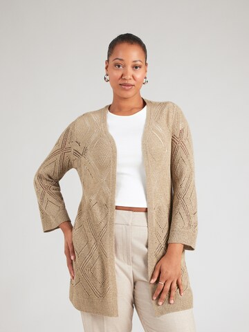 ONLY Carmakoma Pletena jopa 'CARPAMELA' | bež barva: sprednja stran