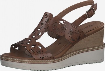 TAMARIS Sandals in Brown: front