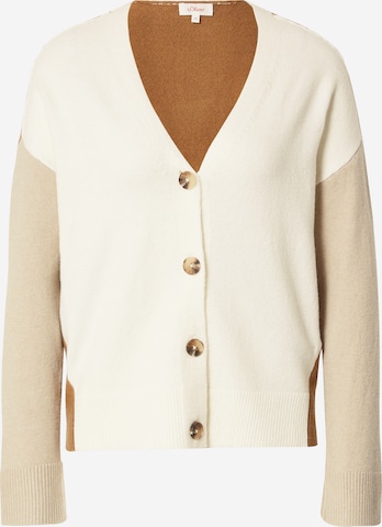 s.Oliver Knit Cardigan in Beige: front