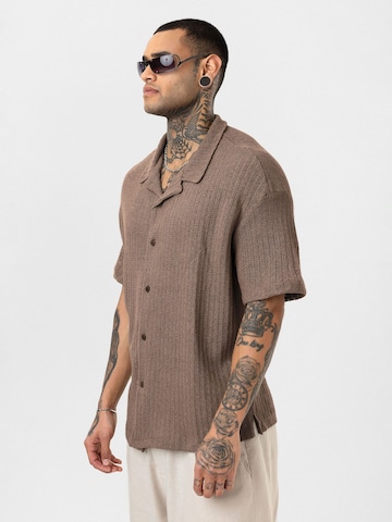 Dandalo Comfort fit Button Up Shirt 'Frans' in Brown