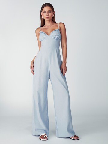 Willa Jumpsuit 'Palms' in Blau