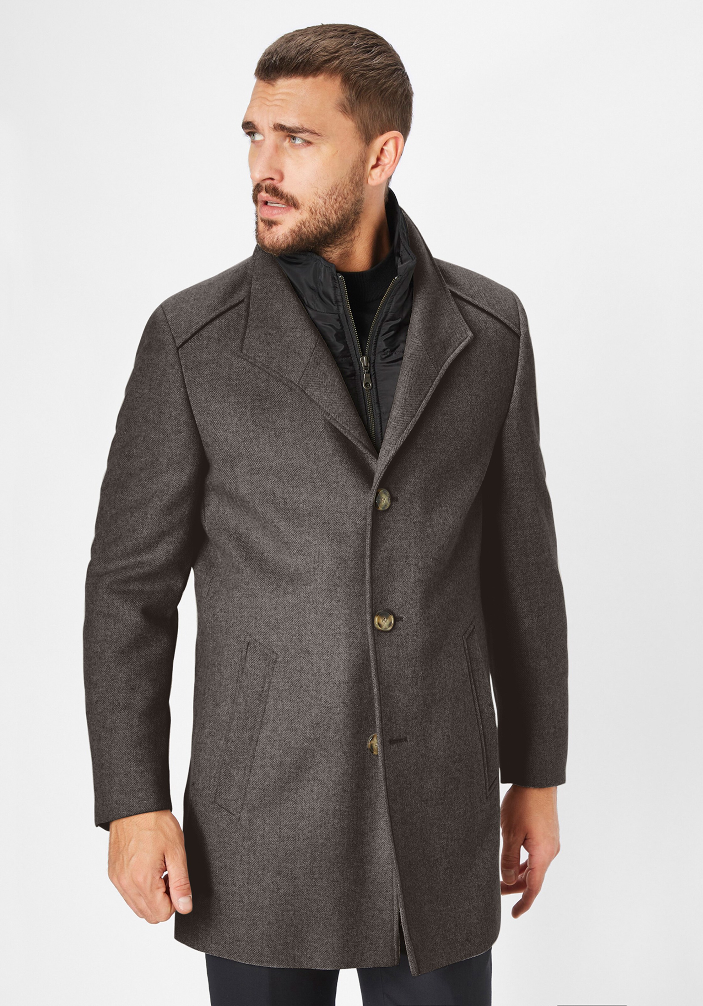 Männer Mäntel S4 Jackets Mantel in Taupe - YB99264 Männer Mäntel S4 Jackets Mantel in Taupe - YB99264