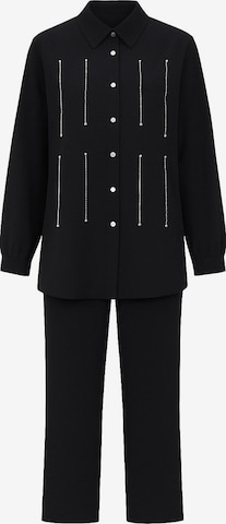 Pantalons de tailleur MODAMIHRAM en noir : devant