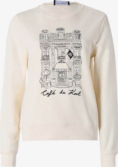 Karl Lagerfeld Collegepaita 'Karl Lagerfeld x Jorge Parra' värissä kerma / musta, Tuotenäkymä