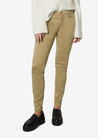 Coupe slim Pantalon Marc O'Polo en beige : devant