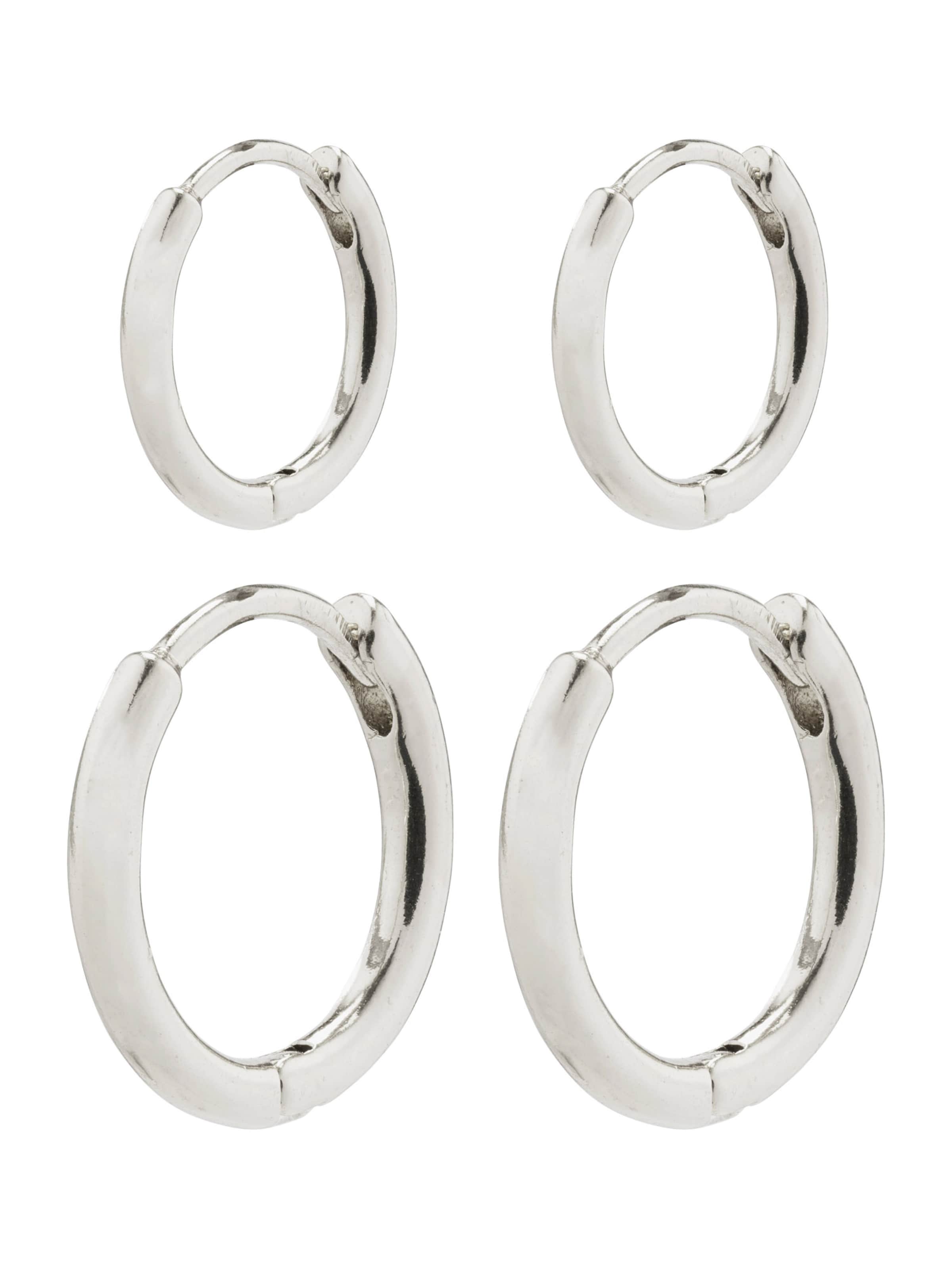 Pilgrim Серьги 'ARIELLA' в Серебристый: спереди