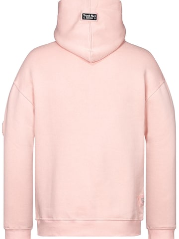 Koyumi Sweatshirt 'Unisex Oversize Hoodie – 3-Faden Stoff, innen angeraut , Break your Neck' in Pink