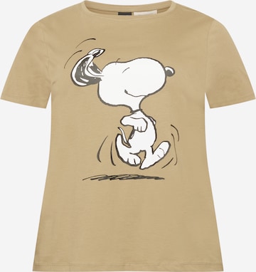 ONLY Carmakoma T-Shirt in Beige: predná strana