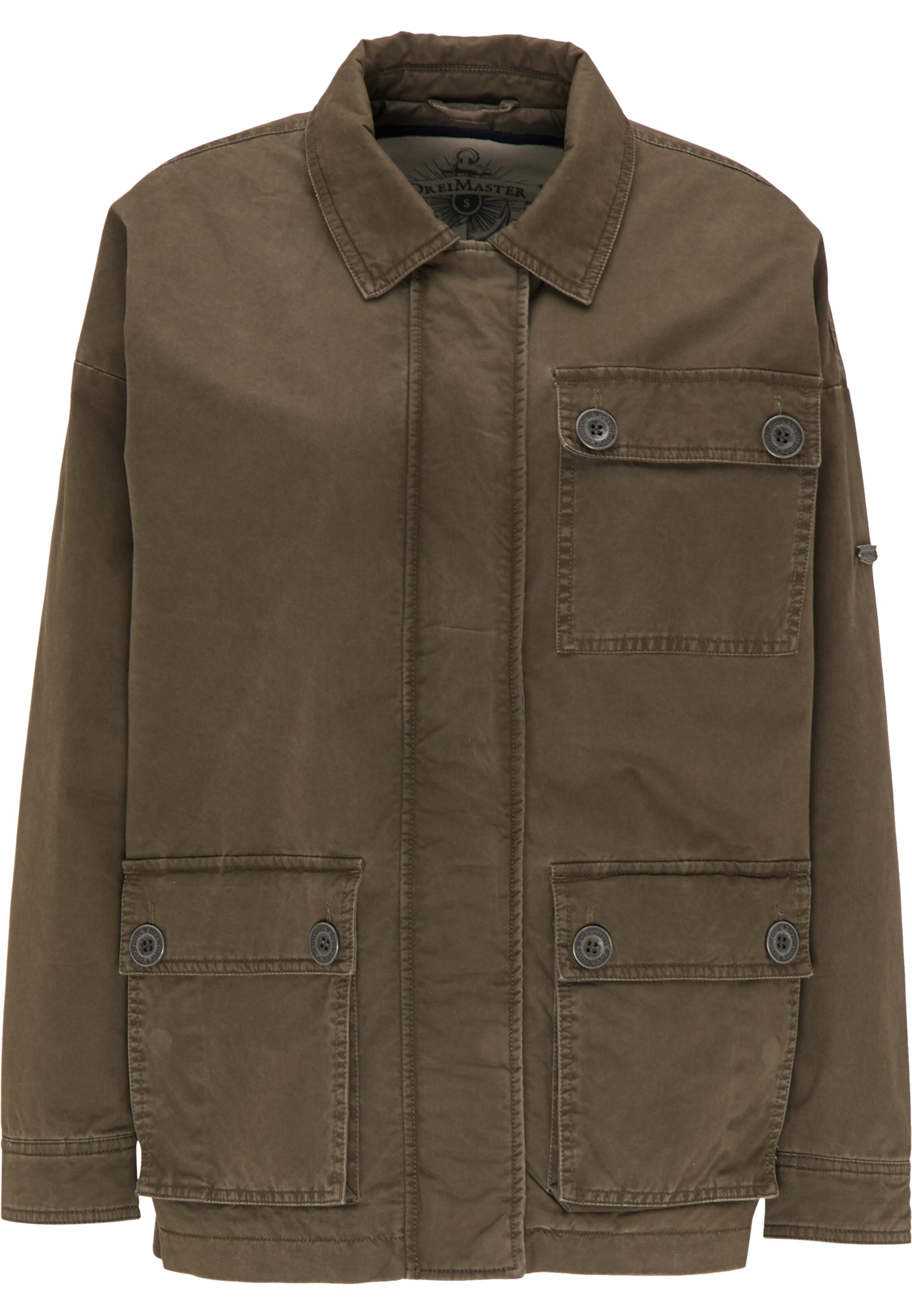 DreiMaster Vintage Starpsezonu jaka, krāsa - olīvzaļš, Preces skats