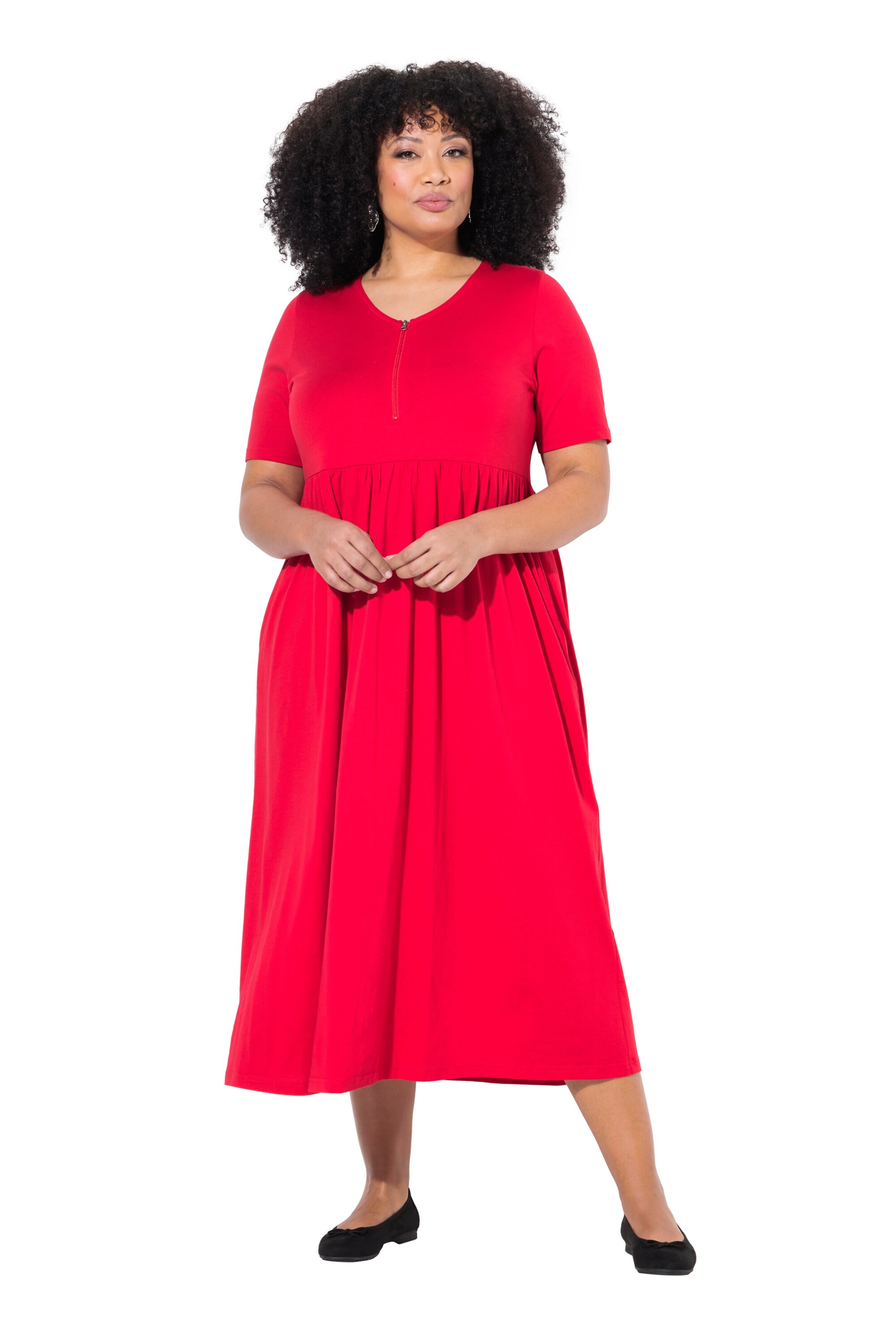 Ulla Popken Jurk in Rood: voorkant