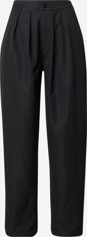 Nasty Gal Loose fit Pleat-Front Pants in Black: front