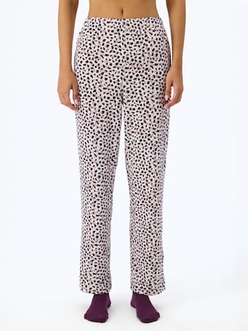 Pantalon de pyjama 'PENTI Midnight Mood Bedruckte Pyjamahose' Penti en marron : devant