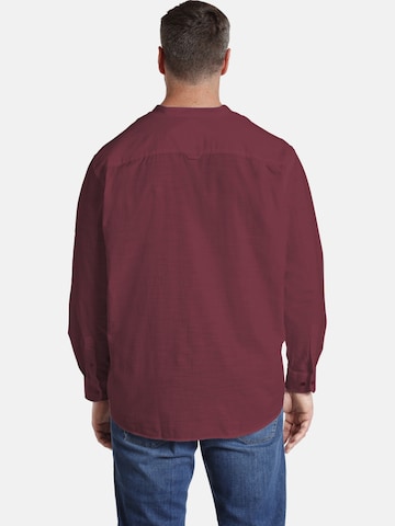 Jan Vanderstorm Comfort fit Button Up Shirt 'Kallu' in Red