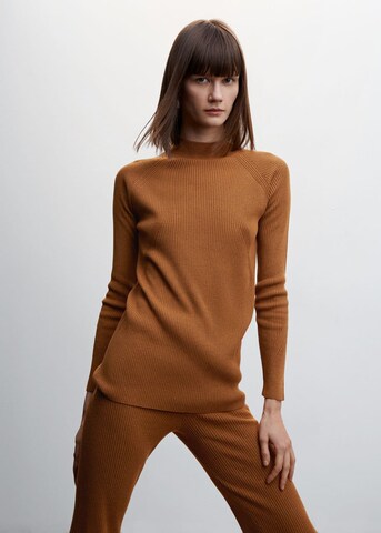 MANGO Pullover 'Layers' i brun: forside