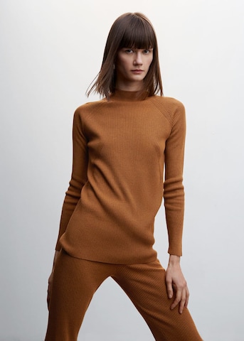 MANGO Sweater 'Layers' in Brown: front