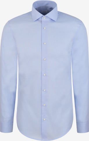 Coupe slim Chemise business 'Schwarze Rose' SEIDENSTICKER en bleu : devant