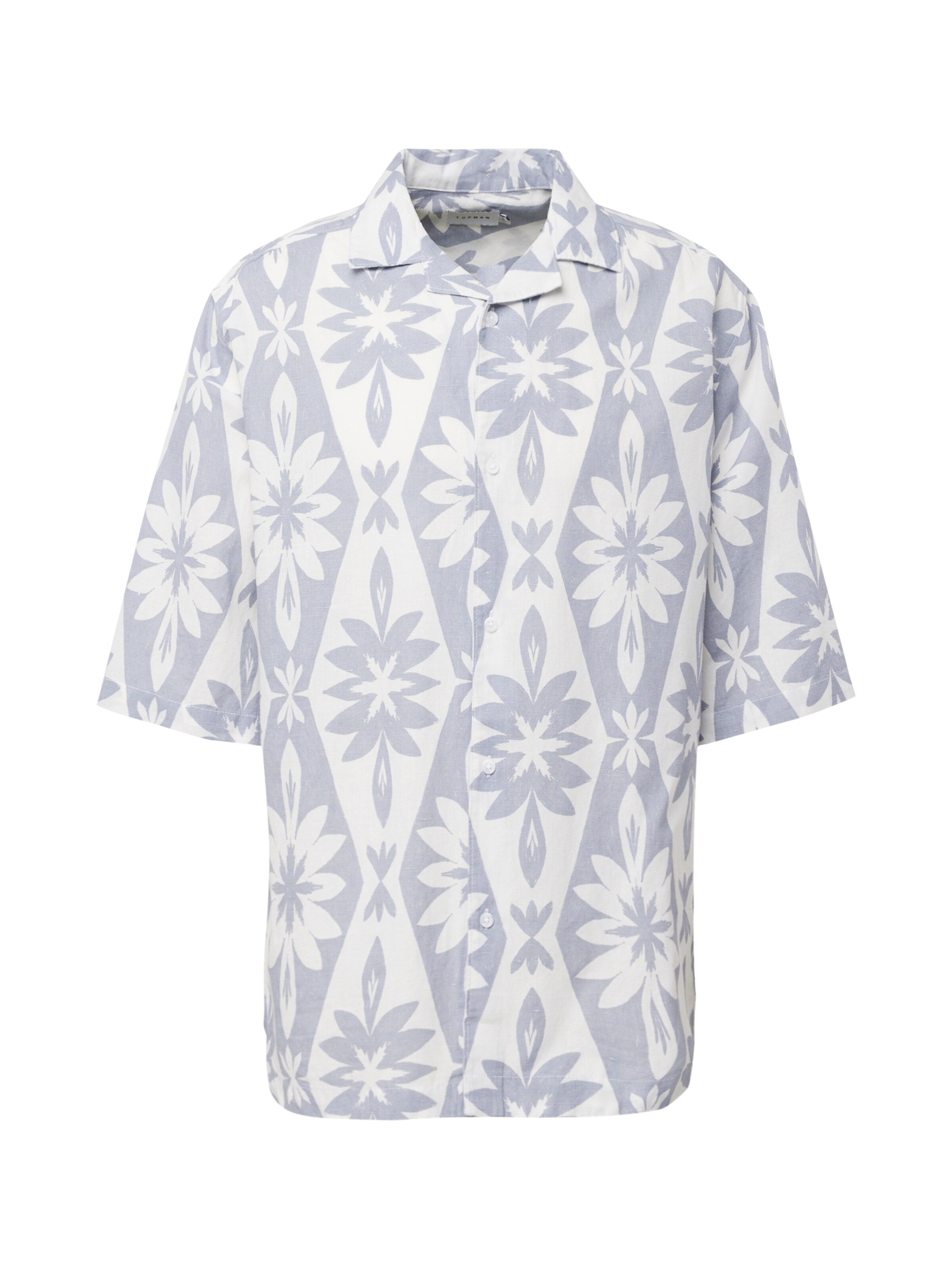 TOPMAN Comfort fit Button Up Shirt in Blue: front