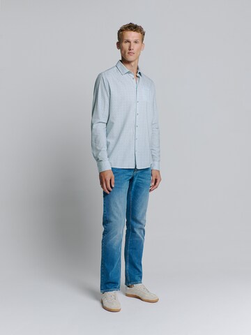 No Excess Regular fit Overhemd in Blauw